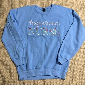 Blue Registered Nurse Sweatshirt